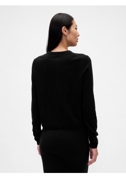 Kadın Siyah Cashsoft Crop Hırka fırsatları