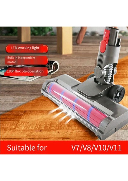 Dyson V8 V7 V10 V11 Için Esnek Büyük Silindirli Vakum Aparatları LED Işıklı Yumuşak Silindir Fırça Başlığı Değişimi (Yurt Dışından) fırsatları