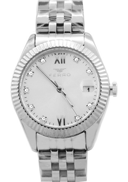 Ferro Gümüş Renk Çelik Kordonlu Kadın Kol Saati TH-F21924A-A