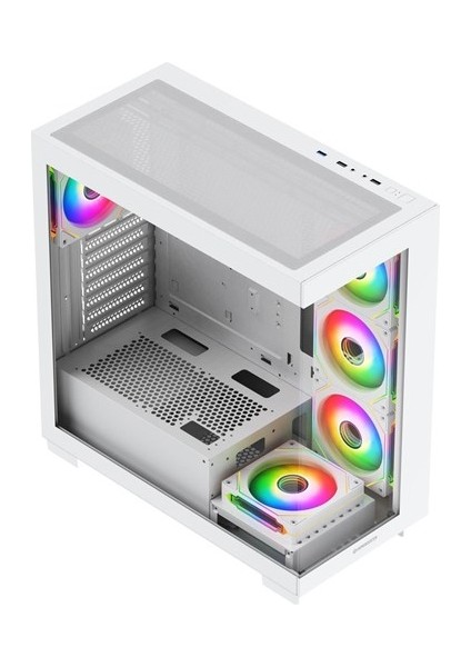 <![cdata[gamebooster 750W 80+ Bronze A7505W 5-Fanlı Gamıng Mıd-Tower Pc Kasası Beyaz]]> fiyatları