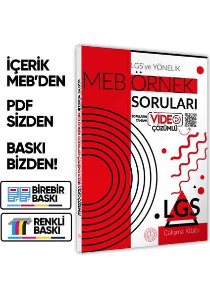 2026 8.Sınıf LGS’ye Yönelik MEB Örnek Soruları Sayısal-Sözel Tamamı Video Çözümlü BASKI ÜCRETİ