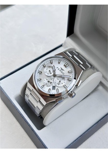 Ferro Gümüş Renk Çelik Kordon Erkek Kol Saati Fonksiyonlar Aktif 3 Atm Su Geçirmez FM43027A-A modelleri