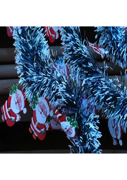 2 Metre Vıp Karlı Noel Baba Figürlü Yılbaşı Boyun Simi Yeşil Beyaz Karlı Yumuşak Boyun Garlandı fırsatları