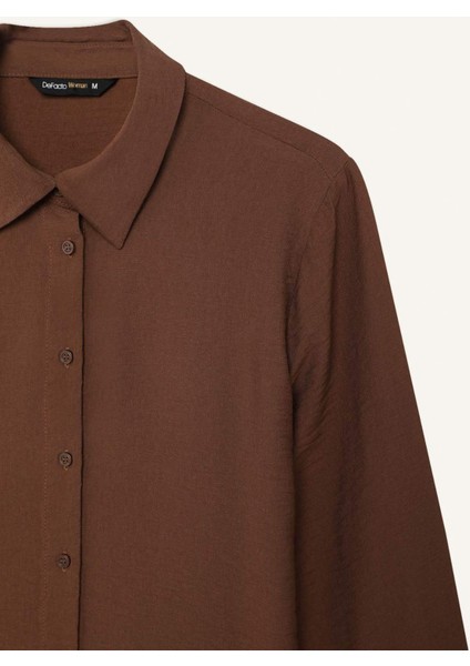 Regular Fit Basic Düz Uzun Kollu Gömlek