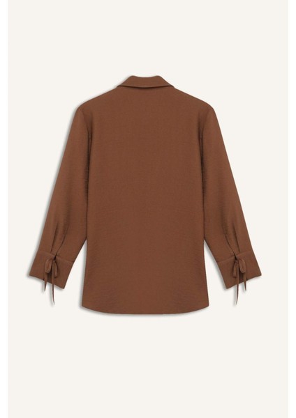 Regular Fit Basic Düz Uzun Kollu Gömlek