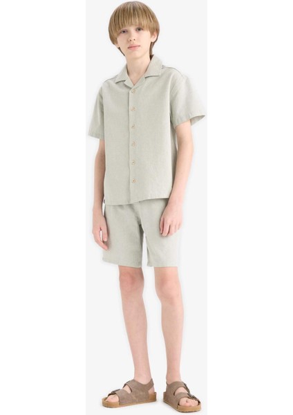 Erkek Çocuk Beli Lastikli Şort