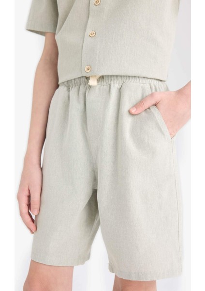 Erkek Çocuk Beli Lastikli Şort