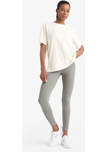 Comfort Fit Bisiklet Yaka Sporcu Kısa Kollu Tişört E3494AX25SM