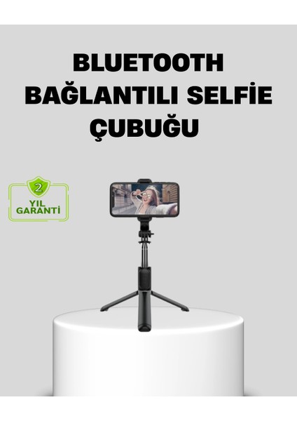 çınar ticaret bluetooth selfie çubuğu – 360° dönebilen başlık, kablosuz bağlantı