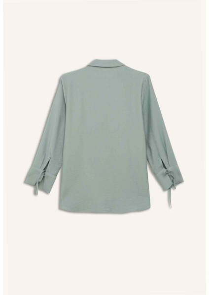 Regular Fit Basic Düz Uzun Kollu Gömlek