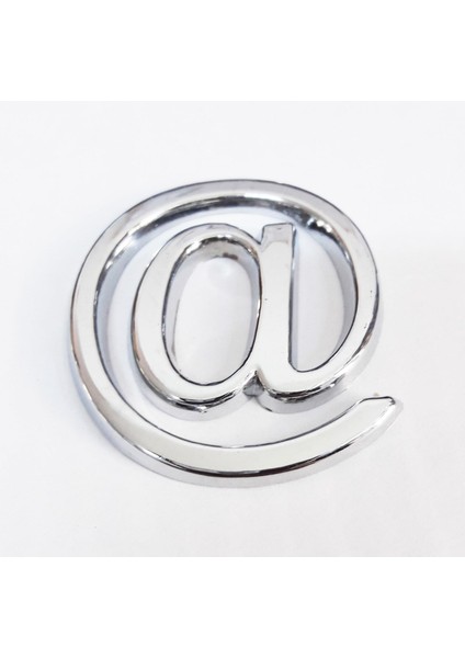 çınar ticaret cemax @ ışareti 3,75 cm krom yapışkanlı