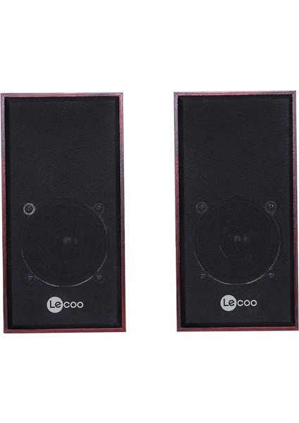 çınar ticaret lenovo ds105 lecoo kompakt masaüstü ahşap 5w rgb aydınlatmalı usb+3.5mm jacklı siyah hoparlör