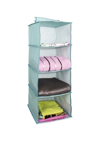 çınar ticaret dolap ıçi düzenleyici katlanabilir çok amaçlı 4 bölmeli çizgili bez organizer (siyah) modelleri