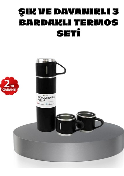 çınar ticaret 500 ml paslanmaz çelik termos seti – sızdırmaz, vakumlu, ısı koruma özellikli, taşınabilir termos