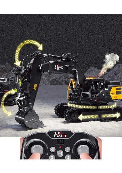 Oyuncak 1:12 Ölçek Büyük Boy Işıklı Sesli Şarjlı Duman Atan Kumandalı Kepçe fırsatları