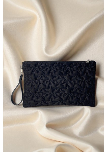 Yıldız Desenli Siyah Süet Portföy Çanta fiyatları