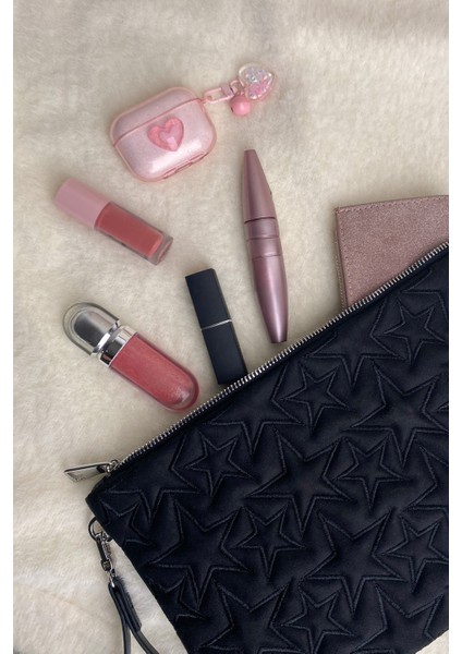 Yıldız Desenli Siyah Süet Portföy Çanta indirimleri