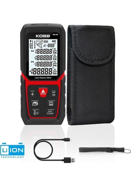çınar ticaret kobb kbl100 100 metre li-ıon şarjlı lazer metre
