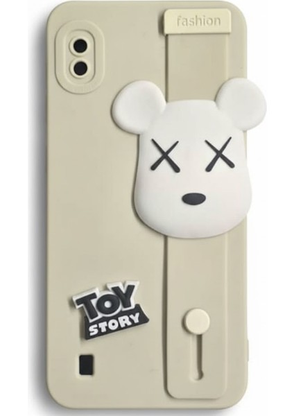 Samsung Galaxy A10 Uyumlu Kılıf Bej Renk 3D Figürlü Darbe Emici Yumuşak Silikon Kapak fırsatları