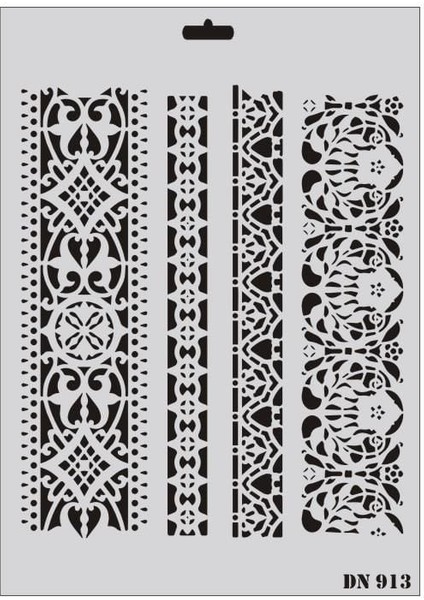 çınar ticaret rich dantel seri dn-913 stencil 35x25 cm