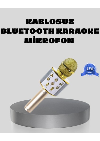 çınar ticaret bluetooth karaoke mikrofon şarjlı uzun pil ömürlü çok fonksiyonlu