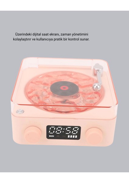 çınar ticaret gece lambası stereo bluetooth hoparlör dijital saat su dalgası efektli 3-ü-1 cihaz modelleri