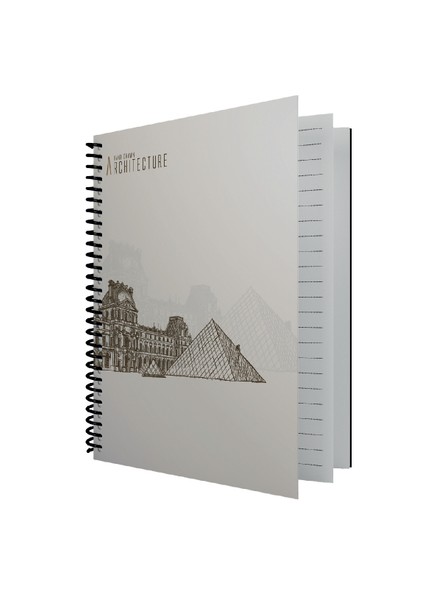 Defter Sert Kapak Spiralli A4 Archıtecture Seri 160 Yp. Kareli modelleri