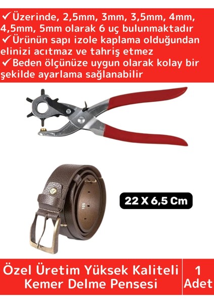 çınar ticaret özel üretim yüksek kaliteli delik uç açıcı ayarlanabilir 6 farklı uçlu metal kemer delme pensesi