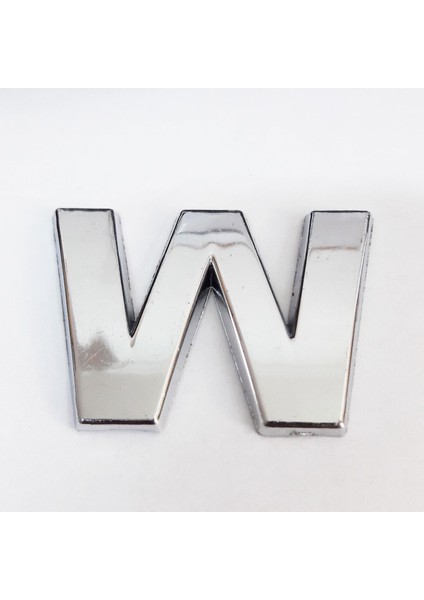 çınar ticaret cemax w harfi 3,75 cm krom yapışkanlı