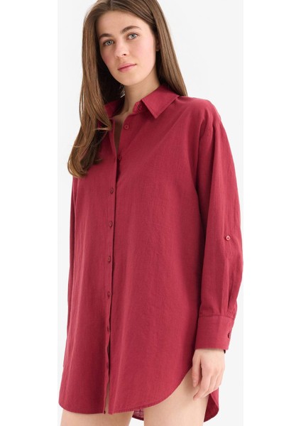 Regular Fit Pamuklu Plaj Gömleği-Fall in Love