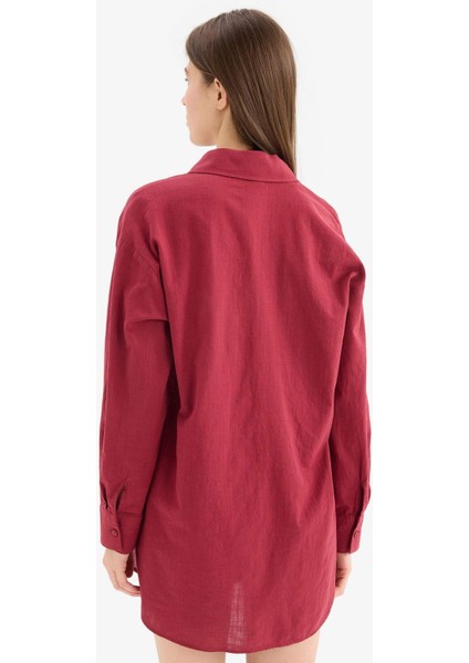 Regular Fit Pamuklu Plaj Gömleği-Fall in Love