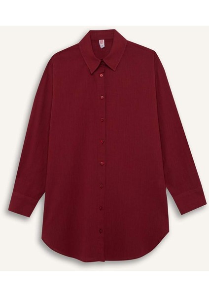 Regular Fit Pamuklu Plaj Gömleği-Fall in Love