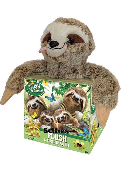 çınar ticaret prime 3d tembel hayvan pelüş ve selfie 48 parça puzzle 15804 modelleri