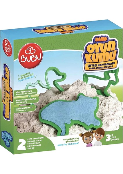 çınar ticaret bu-bu games oyun kumu ve çiftlik hayvan kalıplı set 500 gr fiyatları