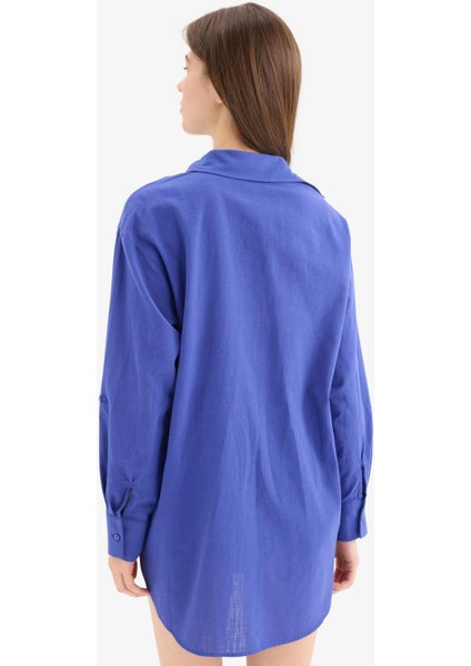 Regular Fit Pamuklu Plaj Gömleği-Fall in Love