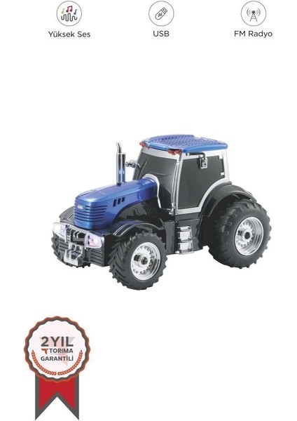 çınar ticaret d42 mavi traktör tasarım usb/fm radyo bluetooth hoparlör speaker