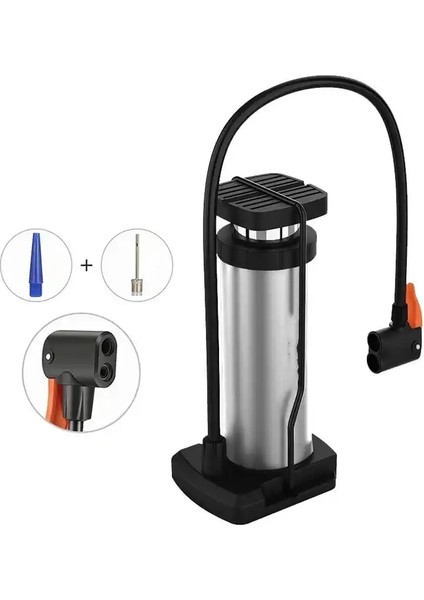 çınar ticaret yüksek basınçlı alüminyum gümüş renk top bisiklet taşınabilir hava ayak pompası