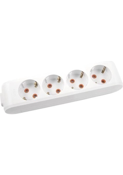 çınar ticaret viko multi-led dörtü priz topraklı çocuk korumalı klemensli-beyaz