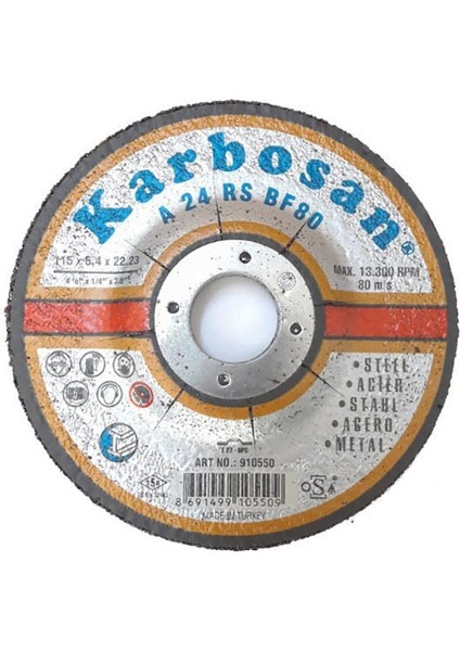 çınar ticaret karbosan metal taşlama diski 115x6,4x22,23