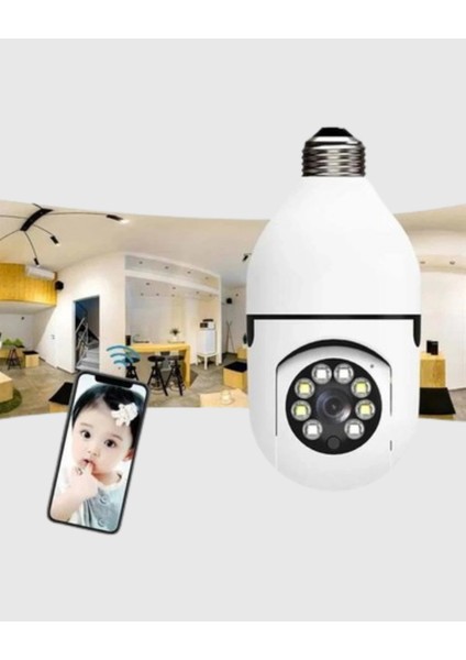 çınar ticaret 360° akıllı güvenlik kamerası – duya takılabilir, wi-fi bağlantılı, hareket sensörlü fırsatları