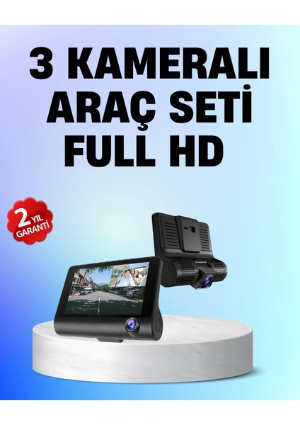 çınar ticaret full hd 1080p 3 kameralı araç dvr – gece görüşlü ve g-sensörlü güvenlik çözümü
