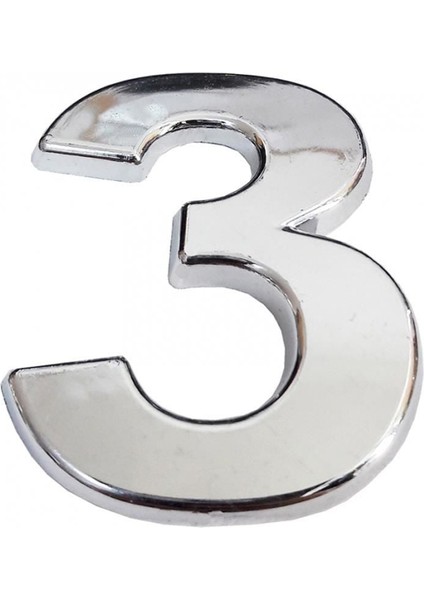 çınar ticaret cemax krom yapışkanlı 3 rakamı 5 cm