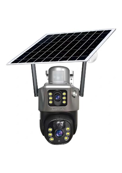 çınar ticaret 3 mp + 3 mp çift lens solar tf kart girişli 4g kamera