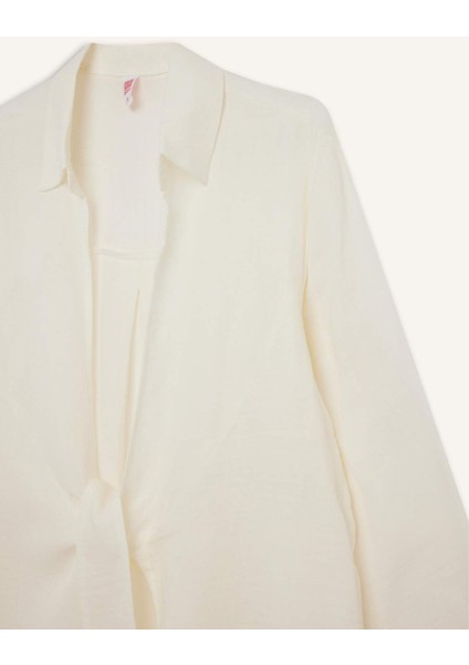 Müslin Önden Bağlamalı Plaj Gömleği-Fall in Love