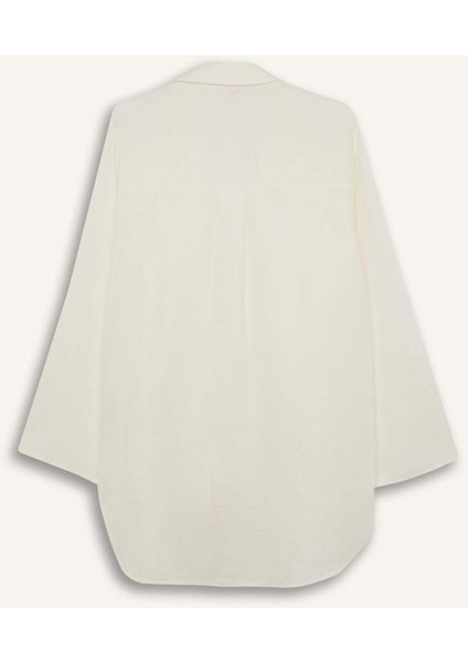 Müslin Önden Bağlamalı Plaj Gömleği-Fall in Love