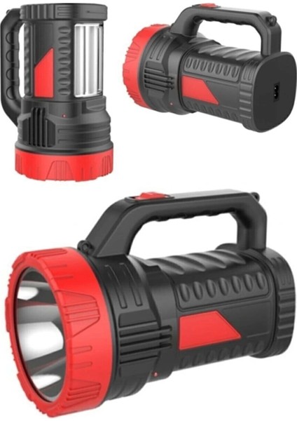 çınar ticaret silver projektör 15w led şarjlı el feneri ve x2 tüp 26smd led çift yönlü