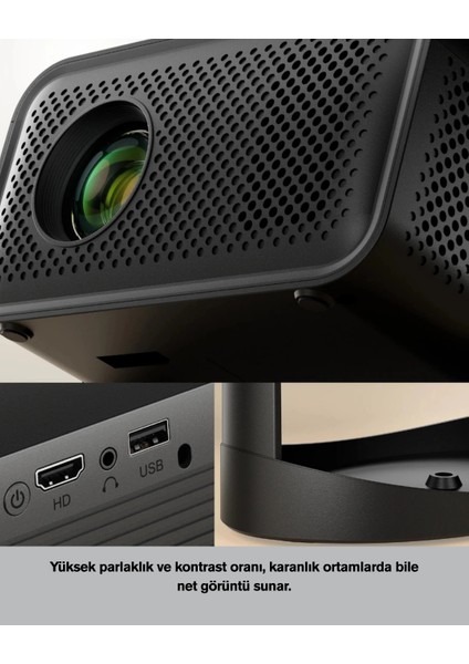 çınar ticaret wifi 6 ve bluetooth 5 bağlantılı taşınabilir projeksiyon makinesi indirimleri