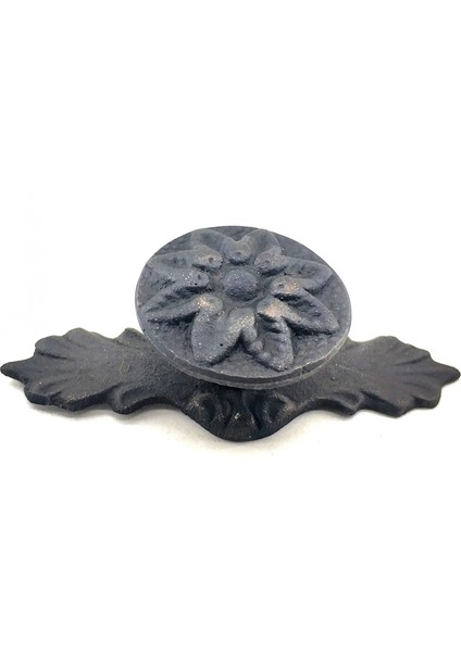 çınar ticaret antika tarz dekoratif pirinç çiçek düğme - 29x70 mm, oksit