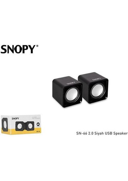 çınar ticaret snopy sn-66 1+1 usb siyah hoparlör