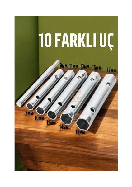 çınar ticaret tork lokma seti boru kovan tip anahtar seti buji anahtarı